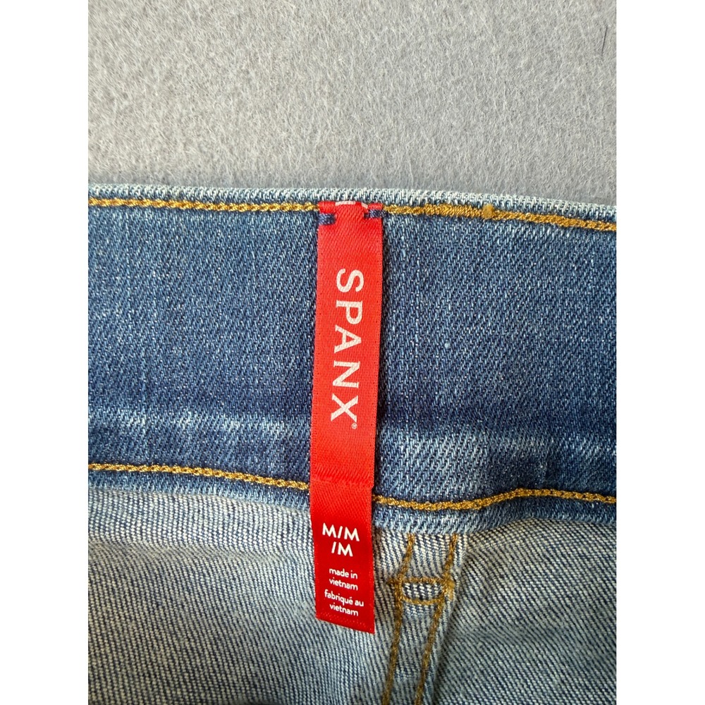 Spanx Flare Jeans Womens Medium Blue High Rise Pull On Medium Wash Denim 497 - Picture 5 of 6